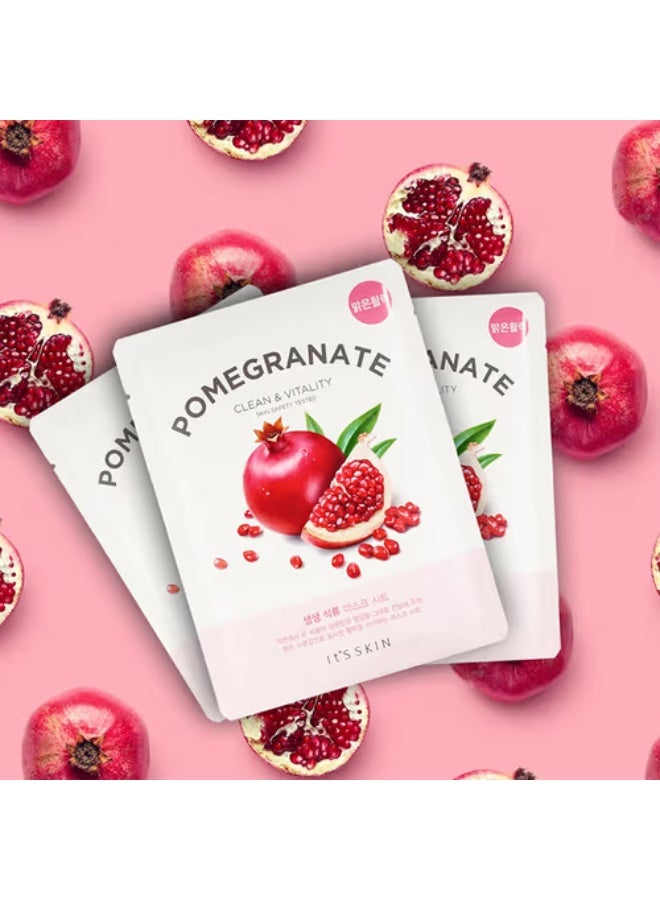 Its Skin It'S Skin The Fresh Clean & Vitality Mask Sheet Pomegranate 20g - Image 2